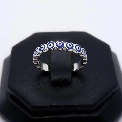 Anillo De Ojo Turco Plata Fina