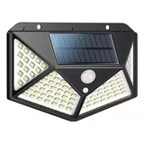 Foco Solar 100 Led Sensor Movimiento De Exterior Pared