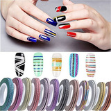 Xichen 42 piezas Nail Art Striping Línea De Cinta Decoración