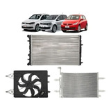 Radiador + Condensador + Electroventilador Gol Trend / Fox 