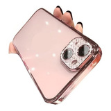 Capa Luxo Com Strass Para iPhone 11 12 13 Pro Promax Cor Rosê iPhone 13 Pro Max