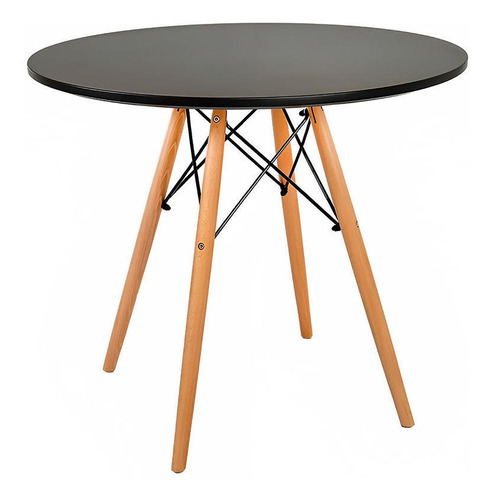 Mesa Eames 80cm Redonda - Negra