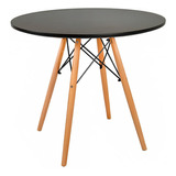 Mesa Eames 80cm Redonda - Negra