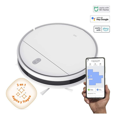 Aspiradora Xiaomi Mi Robot Vacuum Mop Essential 2200 Pa Color Blanca