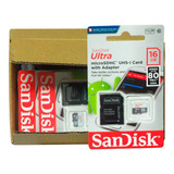 Cartão De Memoria 16 Gb Sandisk Ultra Kit Com 10 Unidades