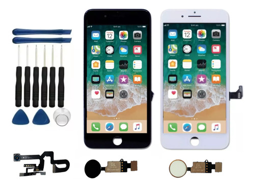 Kit Display + Camera Frontal + Botão Hom Para iPhone 8 Plus 