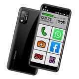 Smartphone Do Idoso Letra E Ícones Grandes Sos 64gb Tela 5.5
