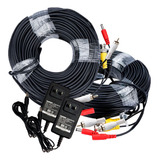 2 Cable Siames 30 Metros Cctv Videovigilancia Con Eliminador