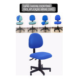 Capa De Cadeira P/escritório Encosto + Assento Varias Cores