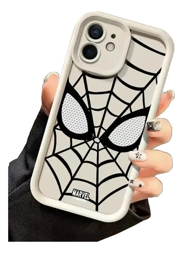 Kit Funda Spiderman Para iPhone + Mica De Cristal Templado