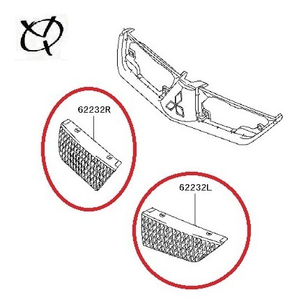 Rejillas De Parrilla Mitsubishi Lancer 2012 2013 2014 2015 Foto 2