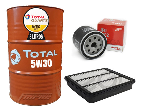 Cambio Aceite Total 5w30 5l + Kit Filtros Chery Tiggo 2.0