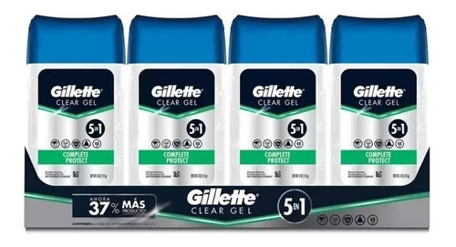 Gillette Antitranspirante Complete Protect 4 Pzas De 113 G
