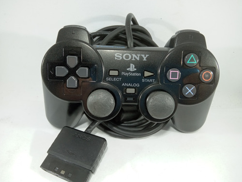 Controle Joystick Ps2 Playstation 2 Original Serie A Preto 