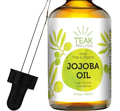 Teak Naturals Aceite De Jojoba 100 % Puro Prensado En Frío