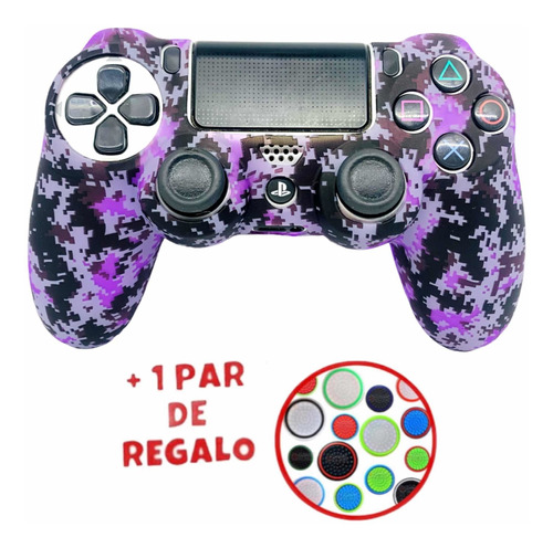 Funda Protectora Control Ps4 + Thumb Gomas Silicón 07