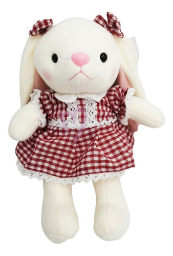 Conejita De Peluche Con Vestido Importada 31cm