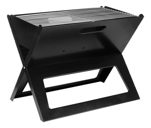 Mini Asador Tipo Maletin Portatil Parrilla Aire Libre Color Negro