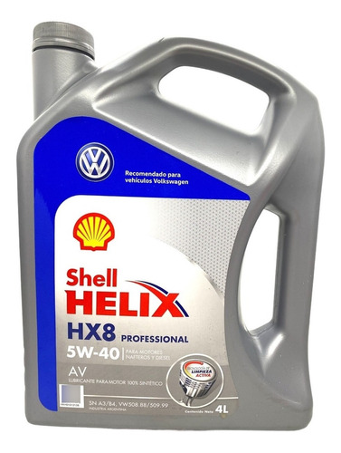 Shell Helix Hx8 5w40 4 Lts. Sintetico + Regalo