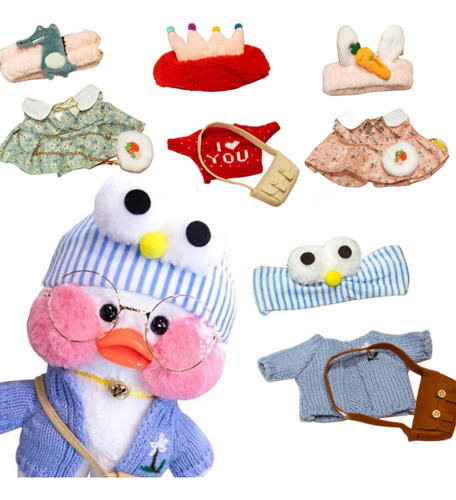 Pato De Peluche Lalafanfan, 5 Piezas, Accesorios De Ropa Y G