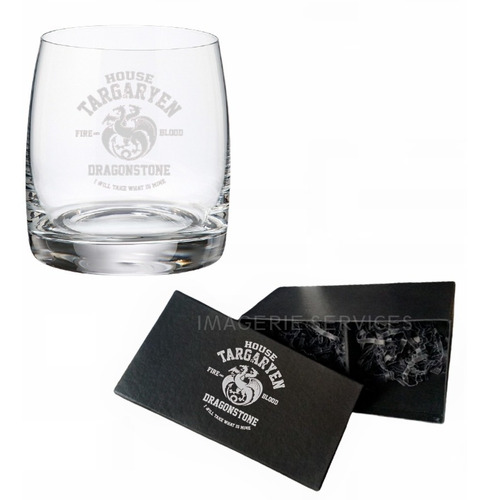 2 Vasos Whisky Copa Grabado Got Game Thrones Cristal En Caja