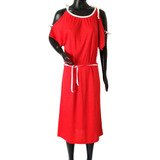 Vestido Vintage Tipo Toga Rojo