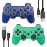 Vinonda Ps3 Controller Wireless 2 Pack Gamepad Remoto De Dob