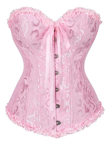 Corsé Corset Faja Victoriano Bordado Ajustable Cintura Obseq