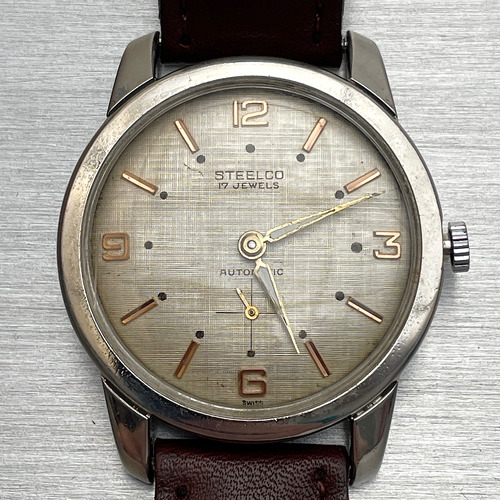 Reloj Vintage Steelco Dorado 17 Joyas De Los Años 60s Cuerda