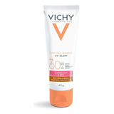 Vichy Capital Soleil Uv-glow Fps 60 Iluminador 3 Em 1 Pele M