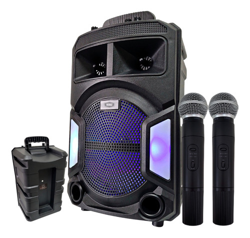 Caixa De Som Bluetooth Recarregável 1000w + 2 Microfones Sf