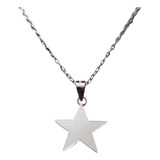 Cadena Collar Estrella Pequeña Plata Ley 925 + Caja Regalo