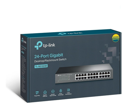 Switch 24 Portas Gigabit 10/100/1000 Tp-link Tl-sg 1024d Nf
