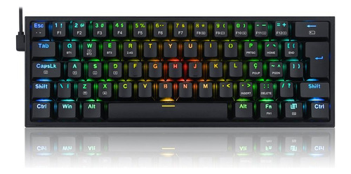 Teclado Gamer Mecânico Sem Fio Fizz Pro Rgb, K616-rgb-b