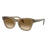 Gafas De Sol Ray-ban Rb0707s 6640/51 53 Para Mujer, Color Marrón, Color Marrón, Color Varilla, Lente Marrón, Color Marrón, Diseño Cuadrado