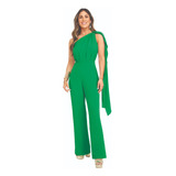 Jumpsuit Formal Dama Verde Un Hombro 422-95