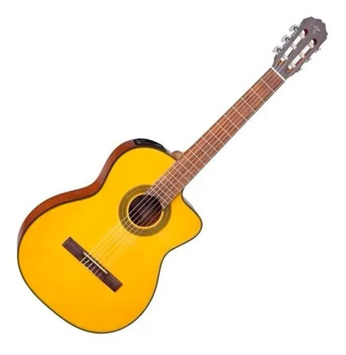 Guitarra Criolla Clásica Takamine Gc1ce Para Diestros Natural Ébano Brillante