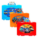 Valija Guarda Autos Naranja + 3 Hotwheels Combo Oferta