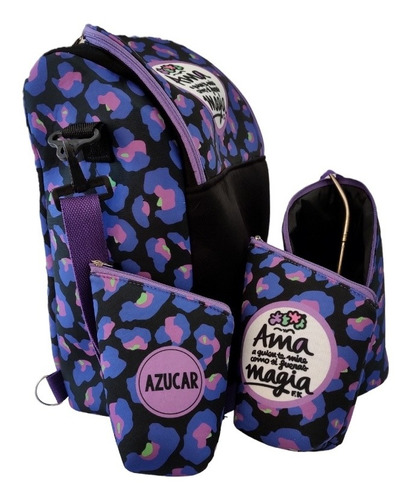 Bolso Matero Mochila Personalizado Violeta 