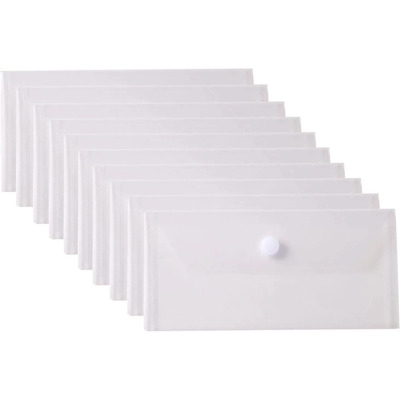Sobres De Plástico Transparente Para Efectivo, 3,9 X 7,8 Cm,