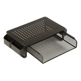 Suporte Para Monitor E Notebook Com Organizador - Preto 