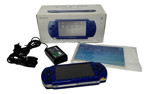 Psp Portable 1000 Metallic Blue Sony Playstation Azul Metálico 