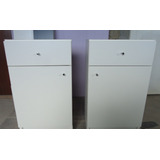 Combo X 2 Mesitas Melamina De Luz Sommier 1 Cajon Muebleds