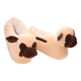 Pantufa Antiderrapante 3d Cachorro Pug Pet Infantil E Adulto