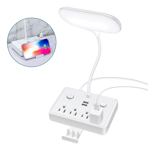 Multitoma + Lampara Led Y Puertos Usb