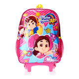 Mochila Rodinhas Maria Clara & Jp Youtube Clio Infantil Roda Cor Rosa-chiclete