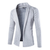 Chaqueta De Hombre Blazer Cardigan Manga Larga Slim Fit