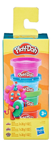 Playdoh - Mini Packs De Colores (x 4) - Hasbro Color Naranja-rosa-verde-celeste Brillante