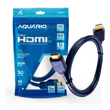 Cabo Hdmi 2.0 4k 3d 60 Hertz 24k Ponta Ouro 19 Pinos 1 Metro