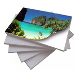 100 Folhas Papel Fotográfico Glossy Adesivo A3 115g Premium Cor Branco